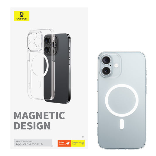 Baseus Coque iPhone 16 Crystal Series Magnétique- P60114306203-00