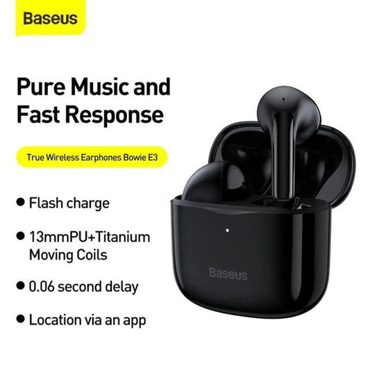 écouteurs Baseus  Bowie E3 sans fil Bluetooth -Noir -NGTW080001