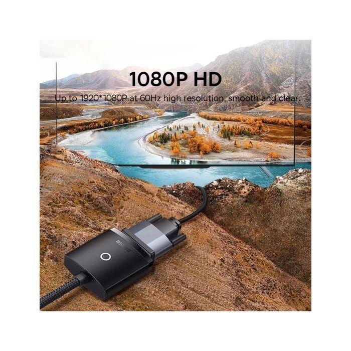 Adaptateur convertisseur Baseus HDMI - VGA (WKQX010001) noir