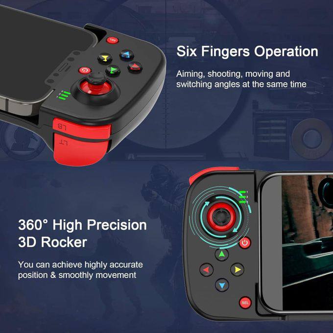 Manette de jeu Mobile BSP-D3 pour Android/IOS/PC D3, Joystick sans fil pour téléphone portable, contrôleurs de jeu extensibles