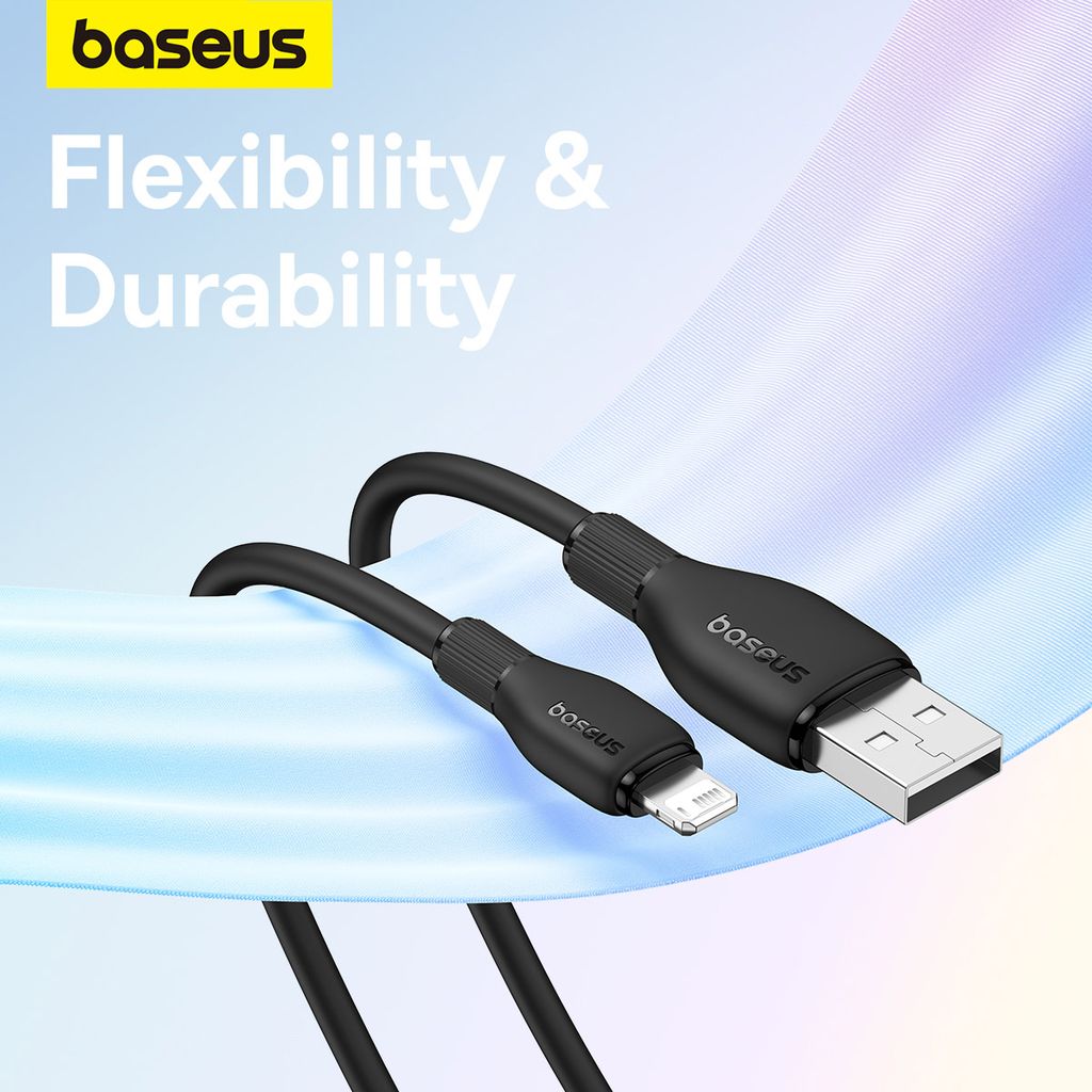 Baseus Pudding Series Câble de Charge 1.2m USB vers Lightning 2.4A –  ( P10355700111-B1 )