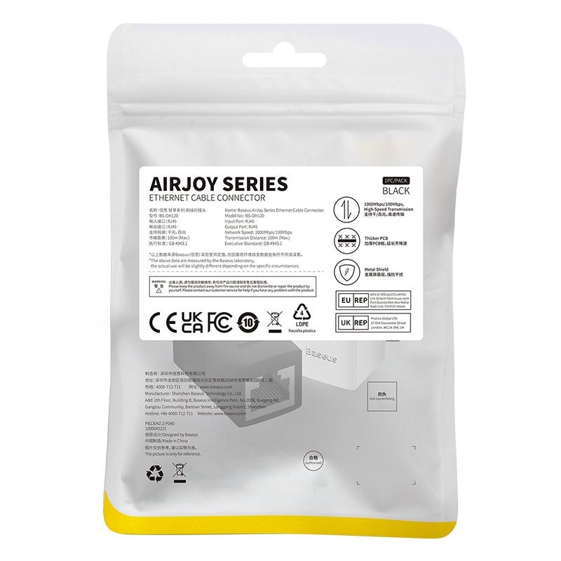 Baseus AirJoy Series Connecteur RJ45 pour Câble Réseau – B00131100111-01