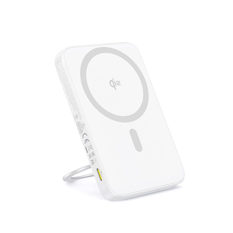 Baseus PicoGo Power Bank Magnétique Qi2 5000mAh 20W avec Support Rotatif – Blanc – P10076800213-01