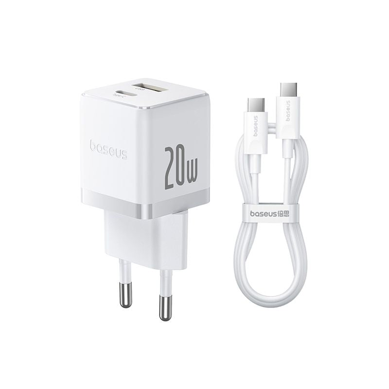 Baseus Palm Chargeur Rapide 2 Ports C+U 20W + Cable C 60W – P10111608213-01