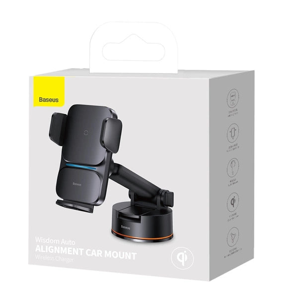Baseus Chargeur sans fil pour support de voiture à alignement automatique 15W Noir (1-CGZX000101)