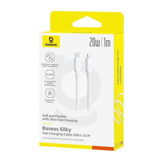 Baseus Silky Series Câble de Charge Rapide 1m USB-C vers Lightning iPhone 20W – P10377700213-00