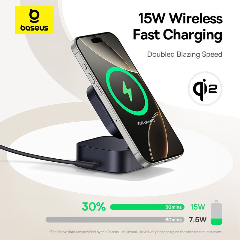 Baseus PicoGo Series 2-en-1 Magnetic Wireless Charging Stand Qi2 – 15W + 67W ( P10276800123-00 )